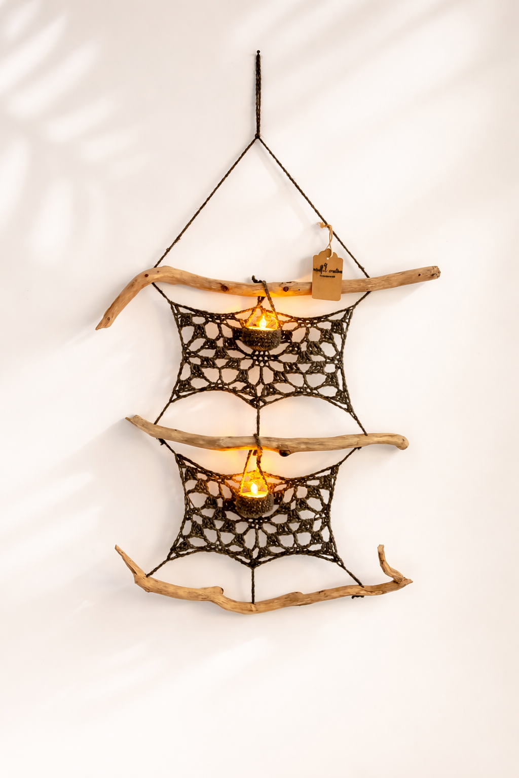 ✨ Boho Wandbehang aus Schurwolle & heimischem Holz – Handgefertigtes Natur-Unikat