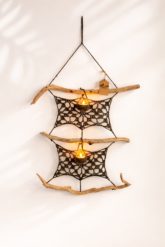 ✨ Boho Wandbehang aus Schurwolle & heimischem Holz – Handgefertigtes Natur-Unikat