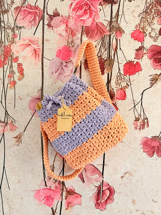 Handgemachter Kinderrucksack aus Braided Cord – süß, praktisch & bequem